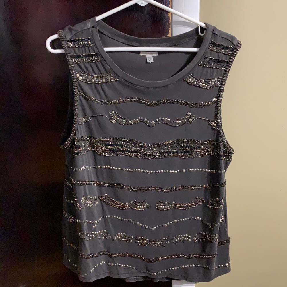 Vintage look sequined top